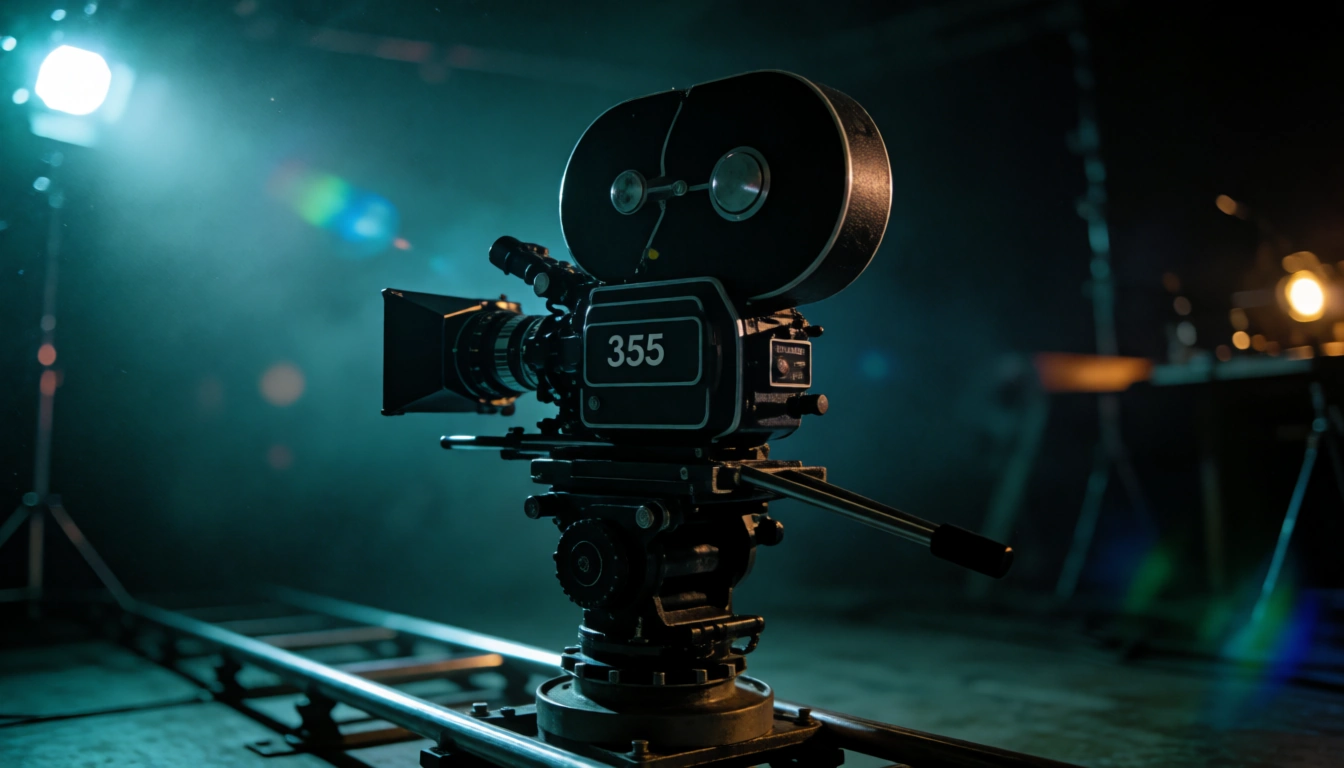 Cinema camera on a dolly track illustrating Seedance 2.5 camera movement syntax